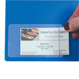 Self-Adhesive Business Card Holder, Side Load, 2 X 3 1/2, 10/Pk (Set Of 5 Pk)