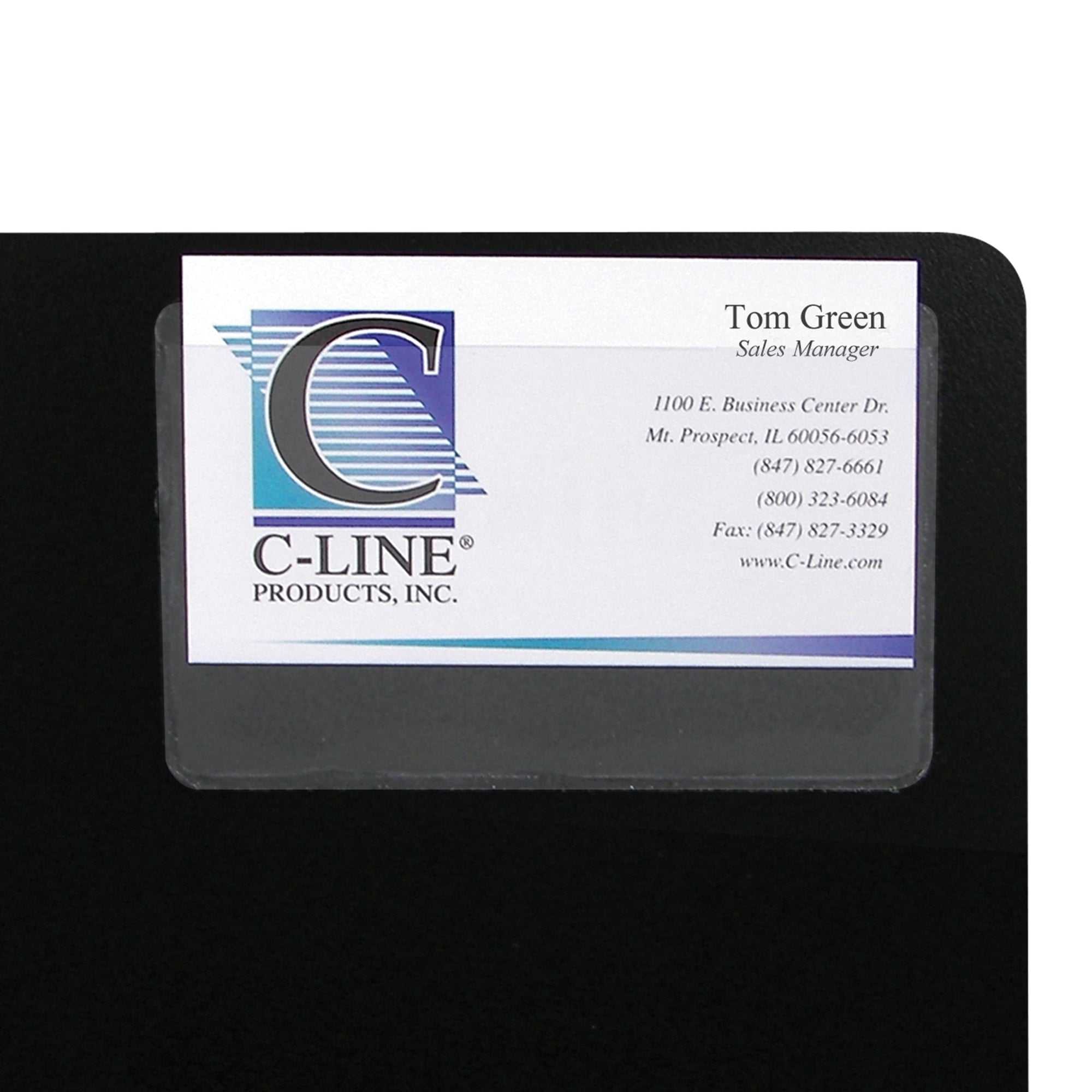 Self-Adhesive Business Card Holder, Top Load, 2 X 3 1/2, 10/Pk (Set Of 5 Pk)