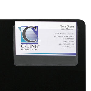 Self-Adhesive Business Card Holder, Top Load, 2 X 3 1/2, 10/Pk (Set Of 5 Pk)