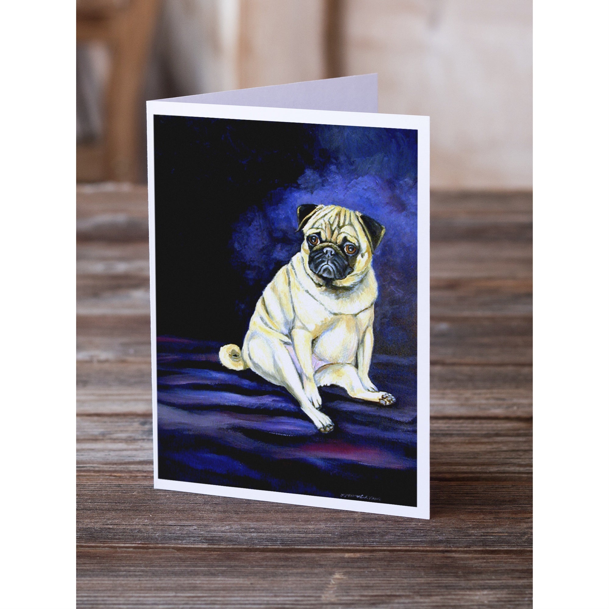 Fawn Pug Penny For Your Thoughts Greeting Cards And Envelopes Pack Of 8