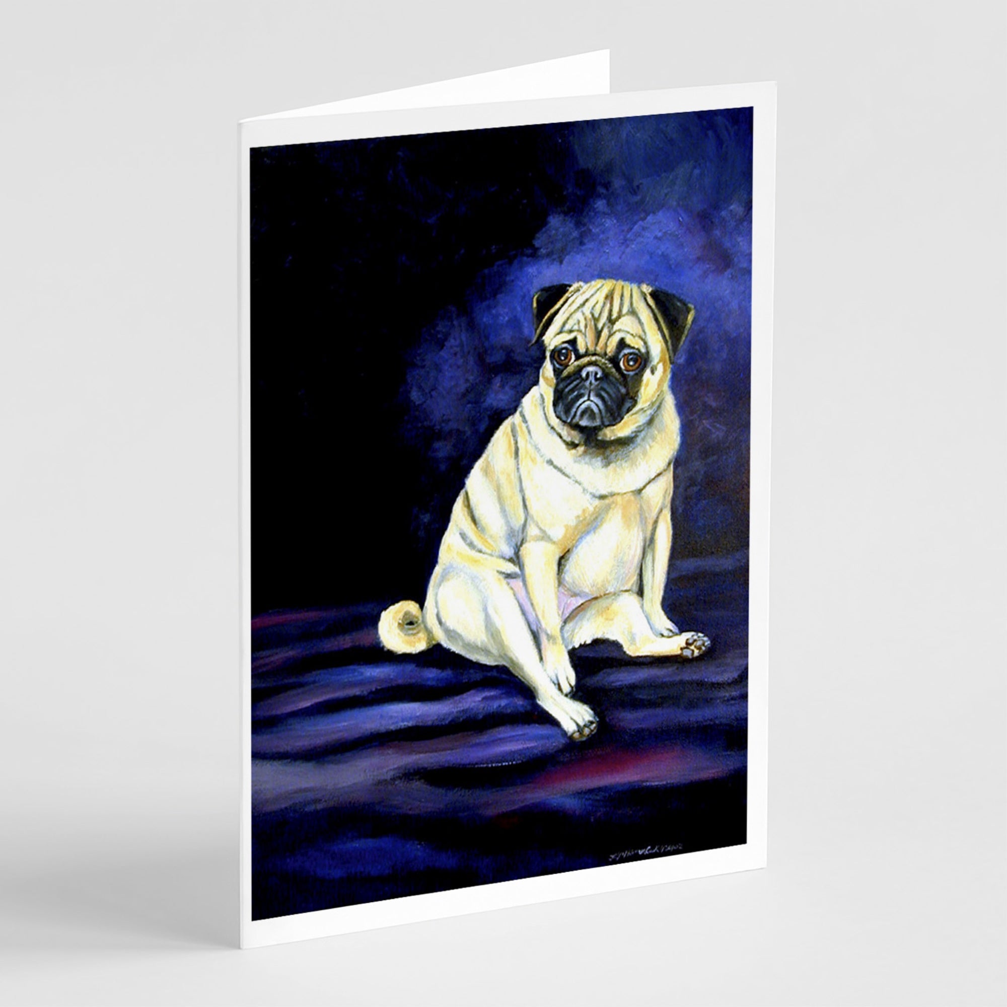 Fawn Pug Penny For Your Thoughts Greeting Cards And Envelopes Pack Of 8