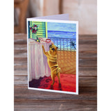 Helping Himself Fawn Pug Greeting Cards And Envelopes Pack Of 8
