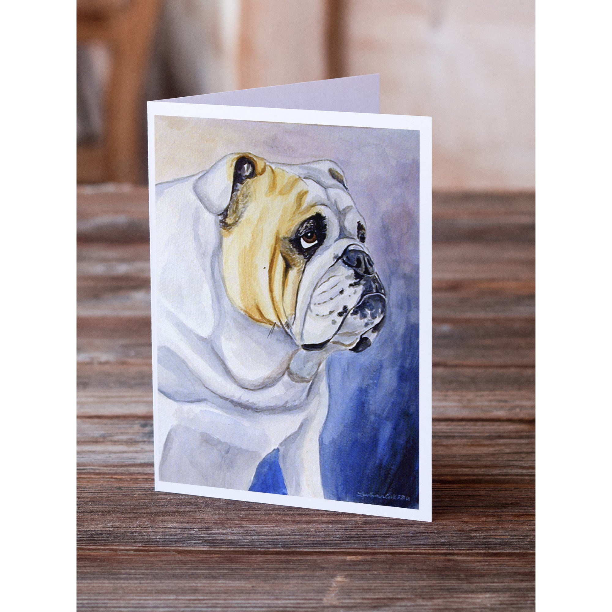 English Bulldog Greeting Cards And Envelopes Pack Of 8