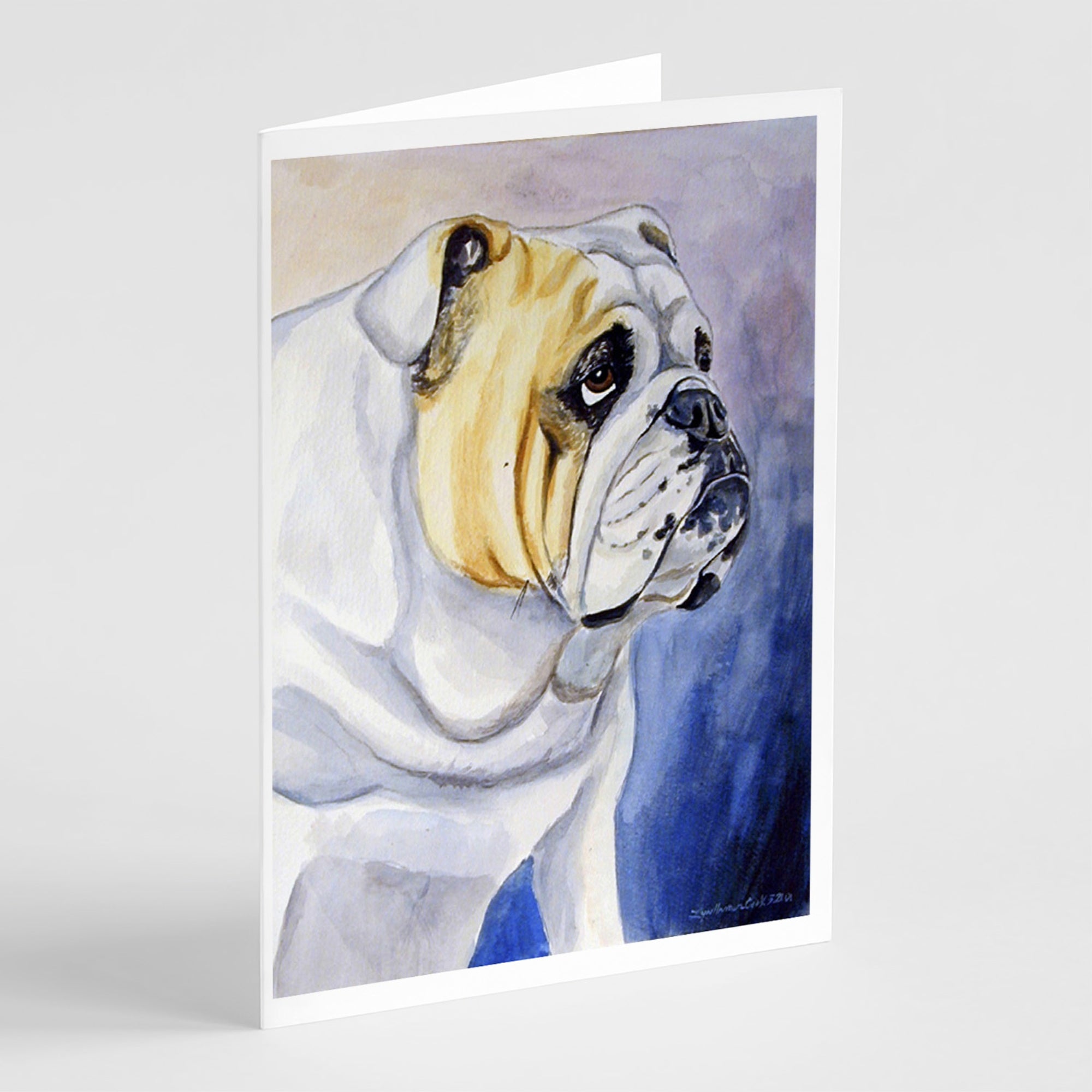 English Bulldog Greeting Cards And Envelopes Pack Of 8
