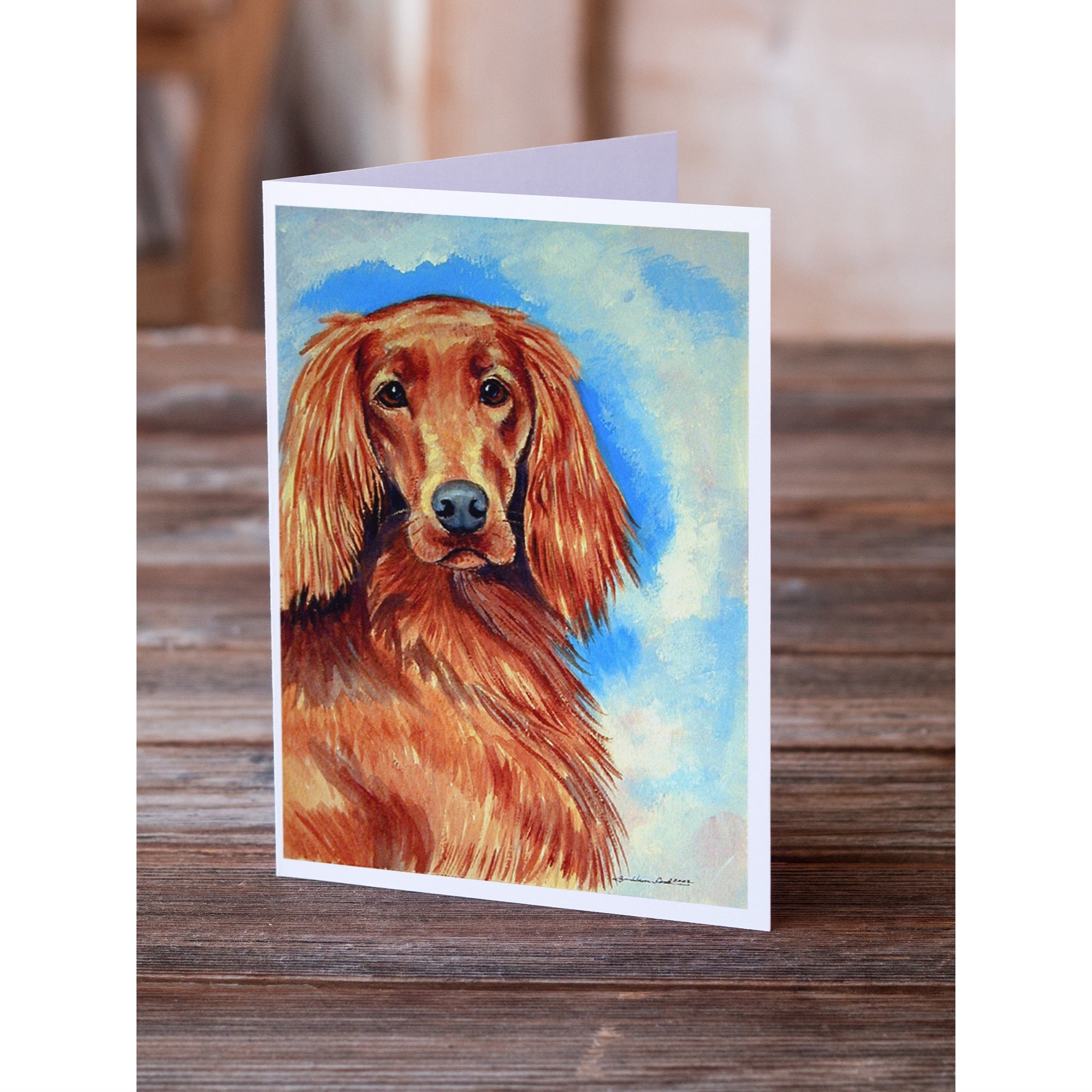 Irish Setter Greeting Cards And Envelopes Pack Of 8