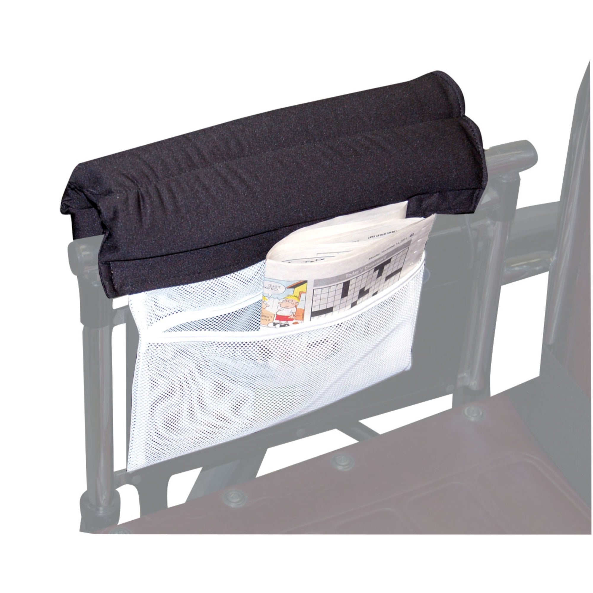 Two Wheelchair Padded Full Armrest W/Storage Pouch