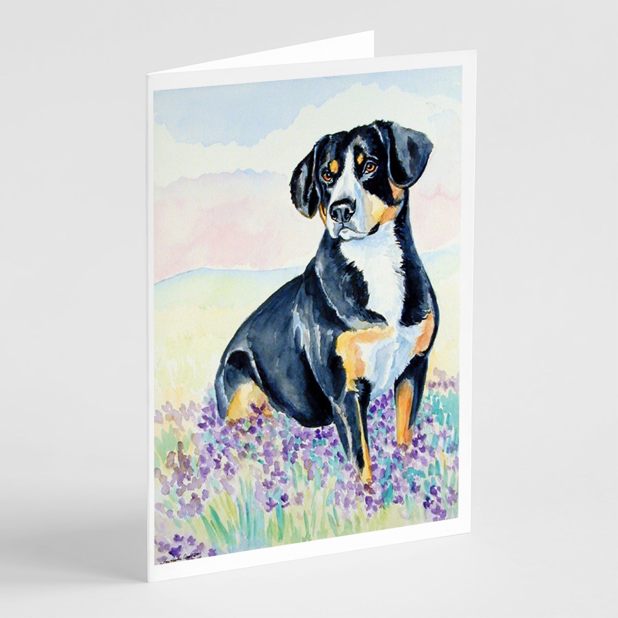 Entlebucher Mountain Dog Greeting Cards And Envelopes Pack Of 8