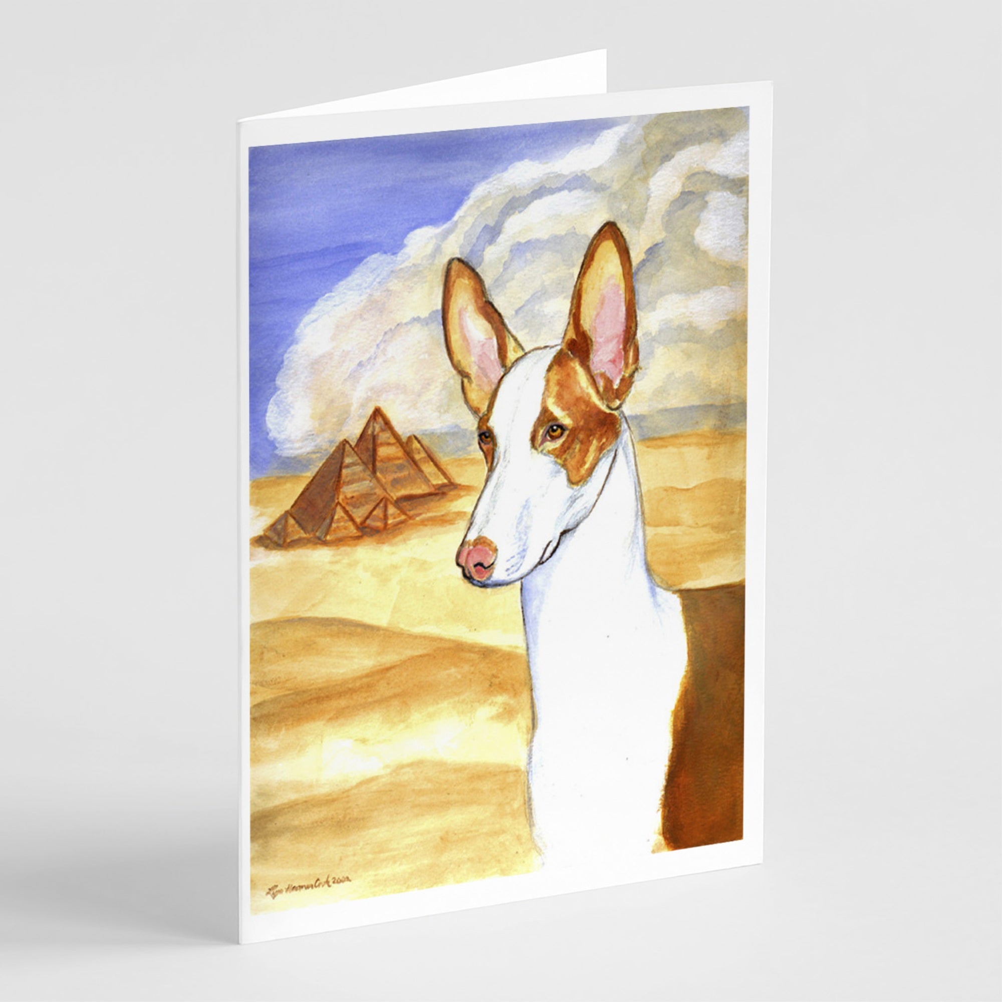 Ibizan Hound Greeting Cards And Envelopes Pack Of 8
