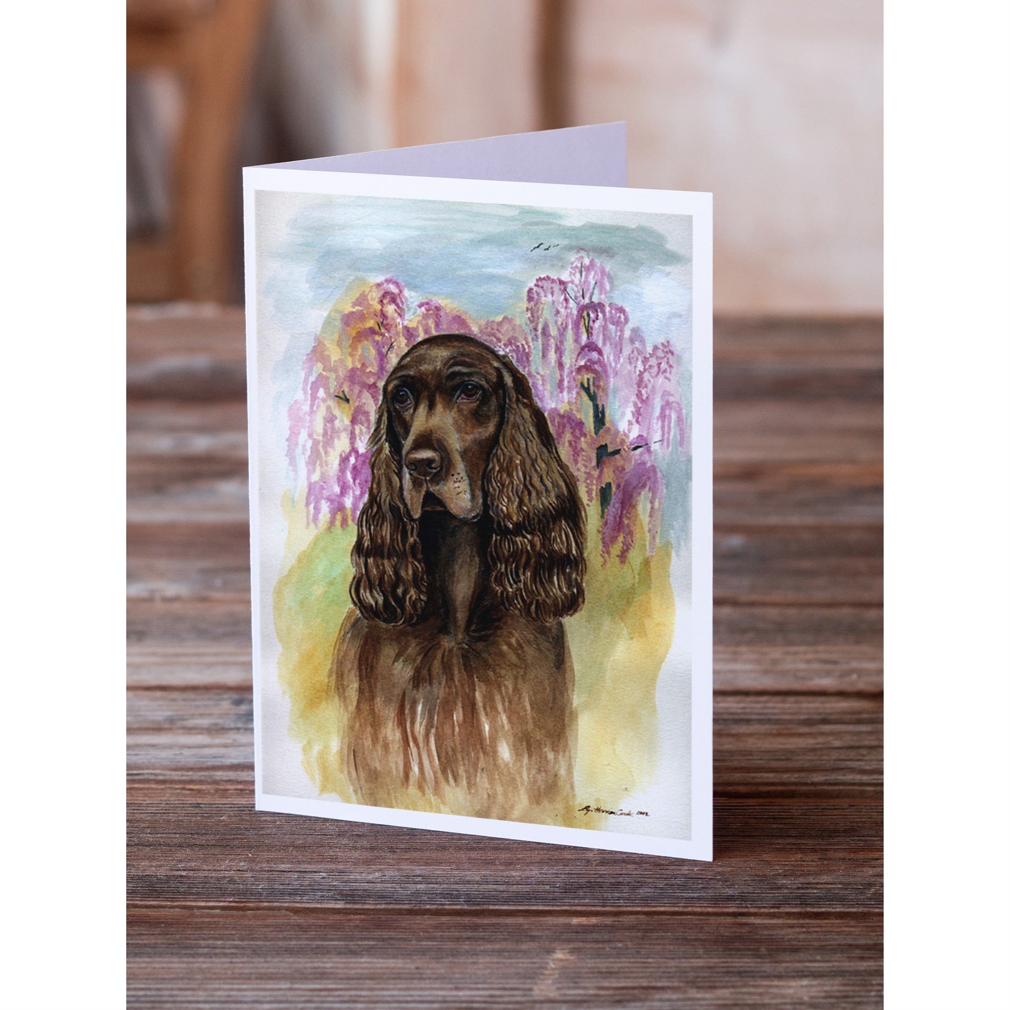 Field Spaniel Greeting Cards And Envelopes Pack Of 8