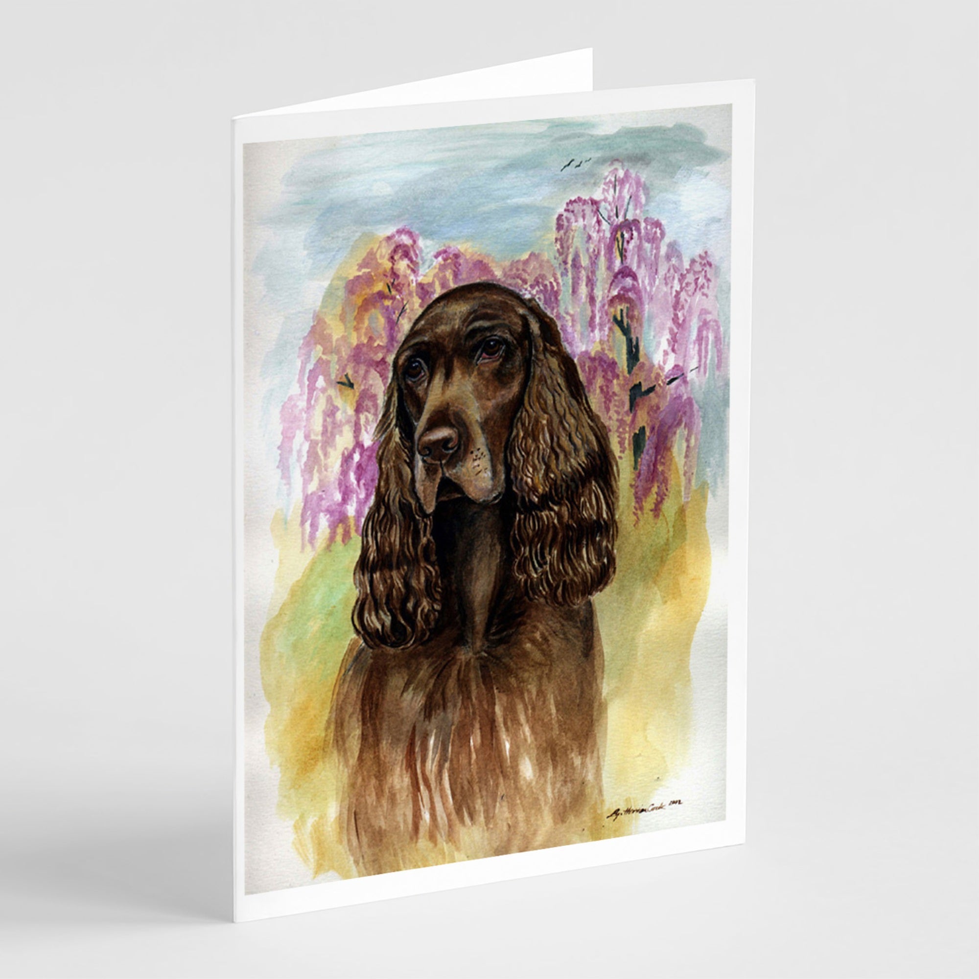 Field Spaniel Greeting Cards And Envelopes Pack Of 8