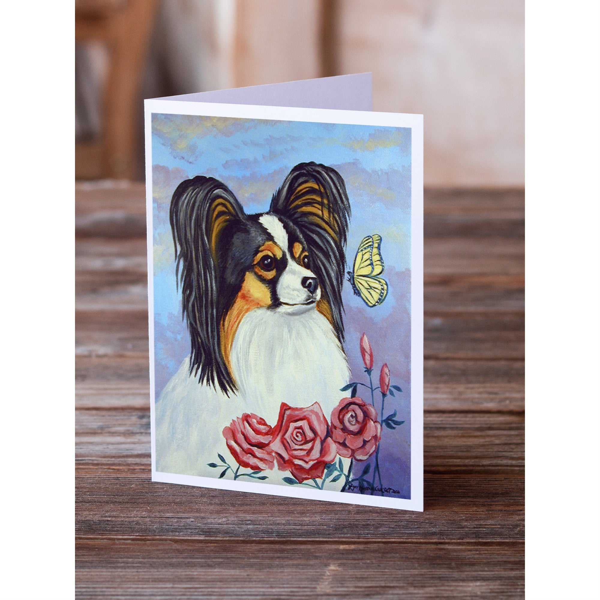 Papillon Yellow Butterfly Greeting Cards And Envelopes Pack Of 8