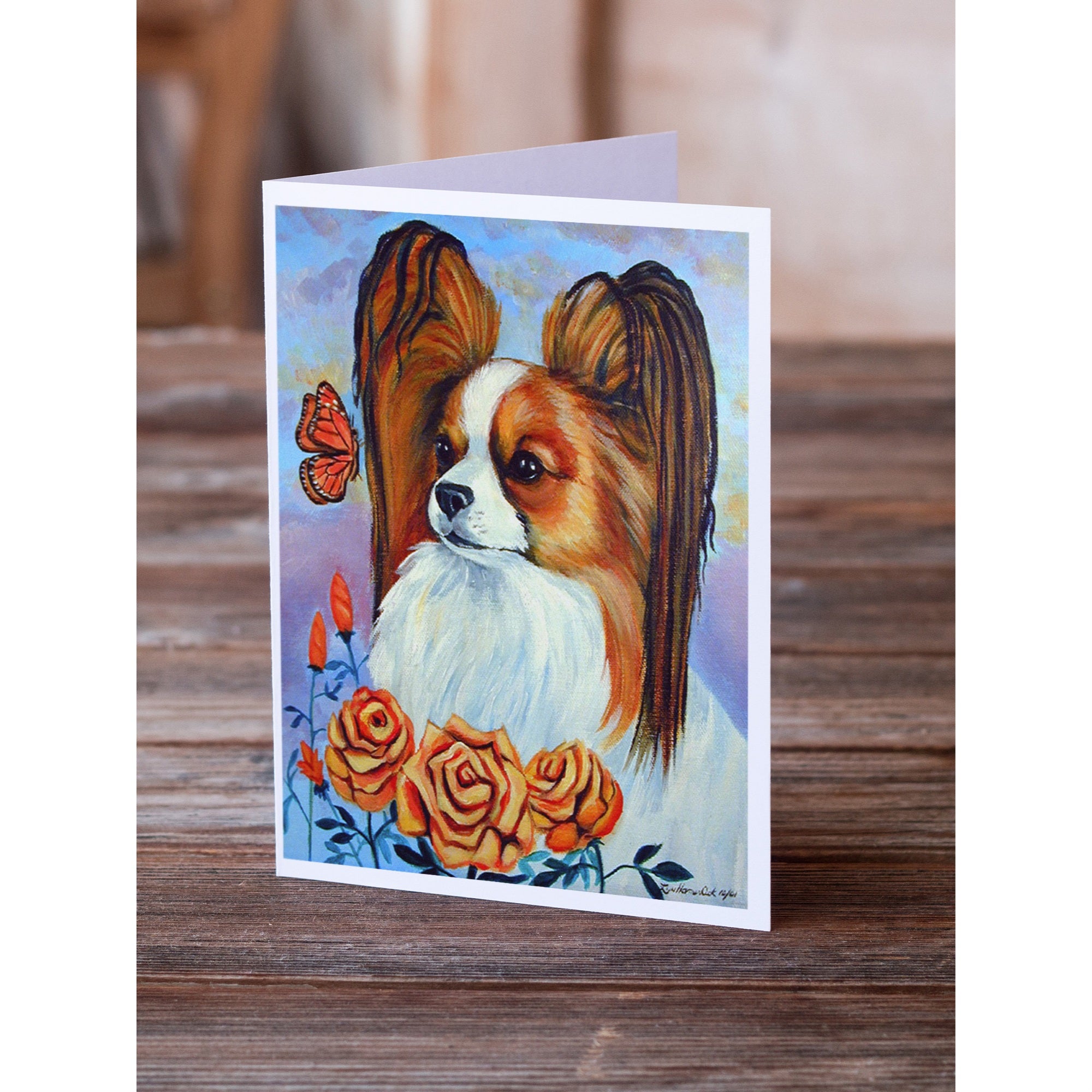Papillon Greeting Cards And Envelopes Pack Of 8