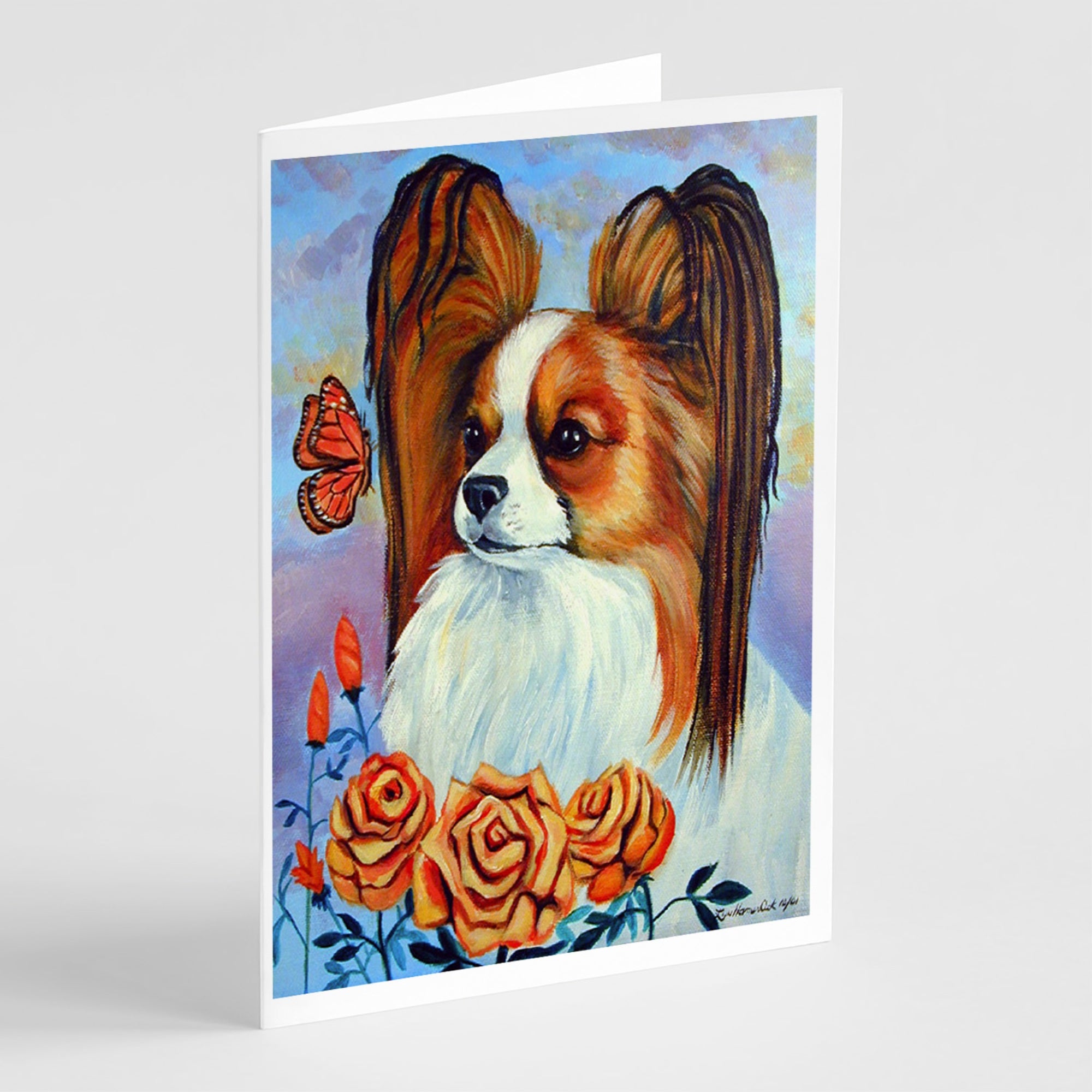 Papillon Greeting Cards And Envelopes Pack Of 8