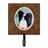 Caroline'S Treasures Papillon Black And White Leash Or Key Holder 7040Sh4, Small, Multicolor