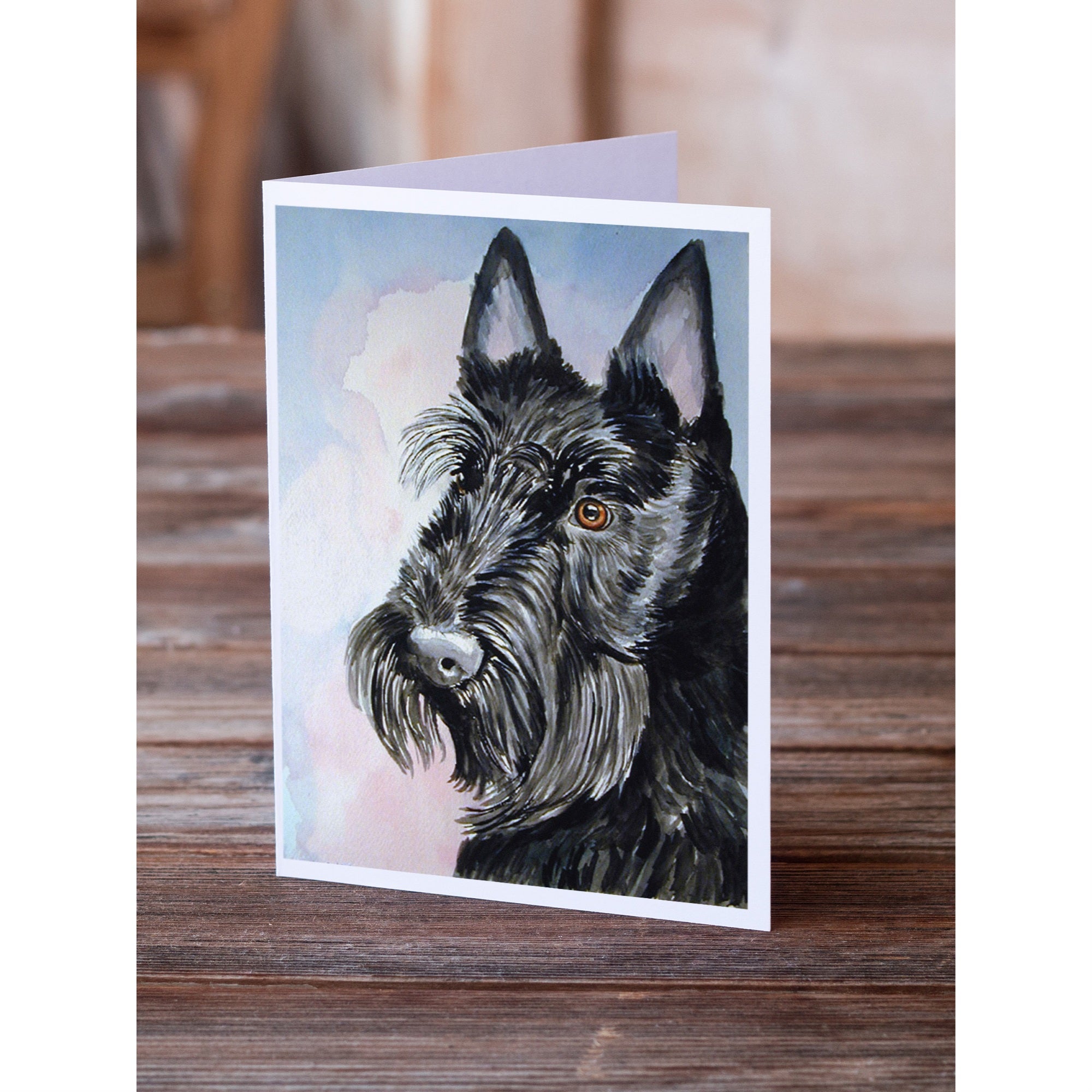 Scottish Terrier Greeting Cards And Envelopes Pack Of 8