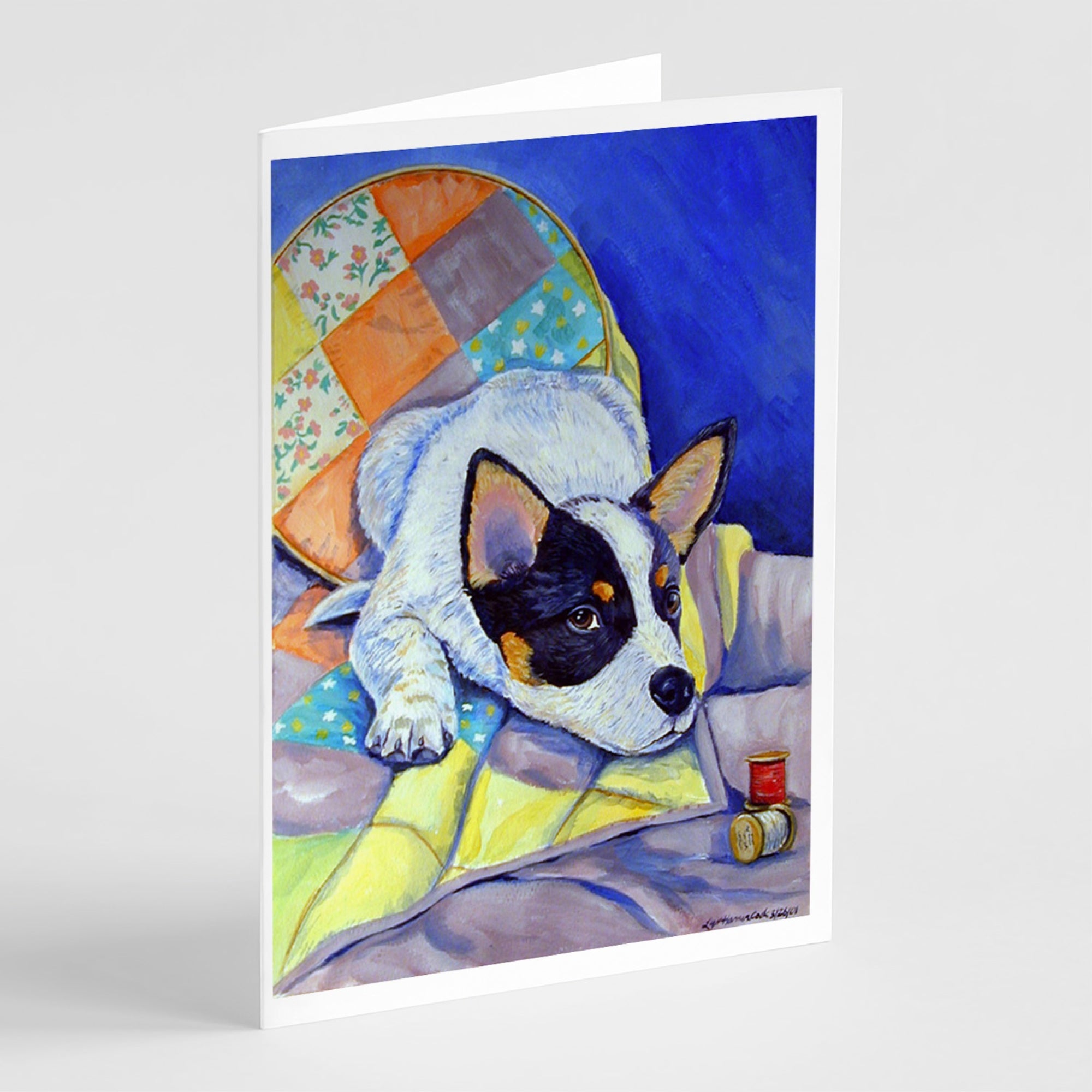 Australian Cattle Dog Sew Perfect Greeting Cards And Envelopes Pack Of 8