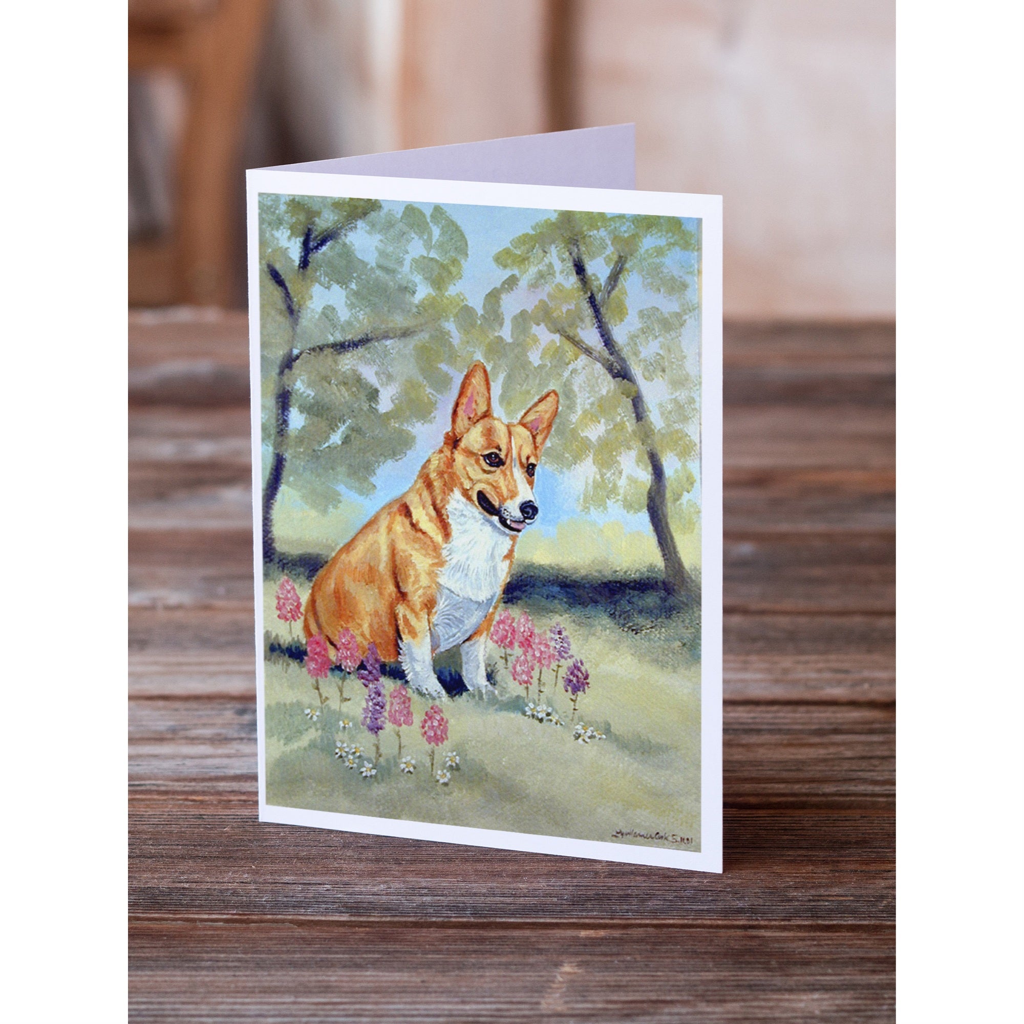 Corgi Greeting Cards And Envelopes Pack Of 8