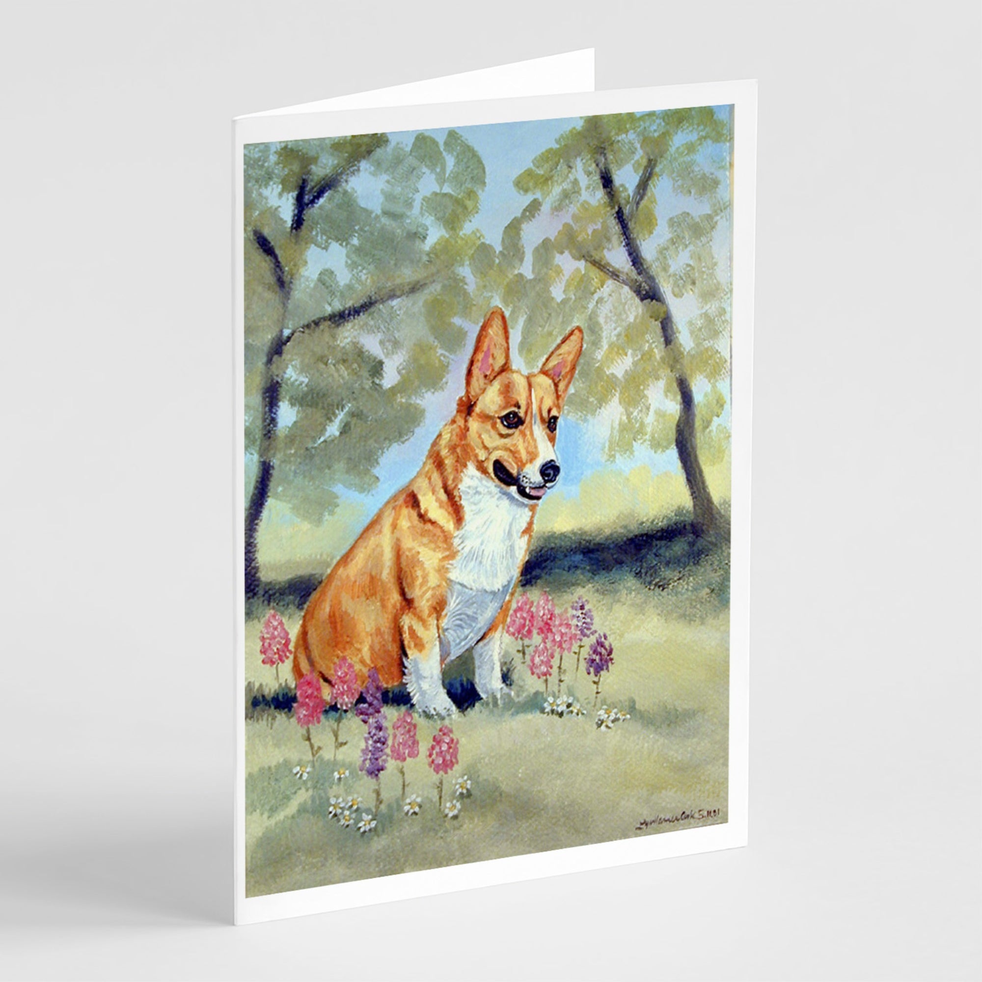Corgi Greeting Cards And Envelopes Pack Of 8