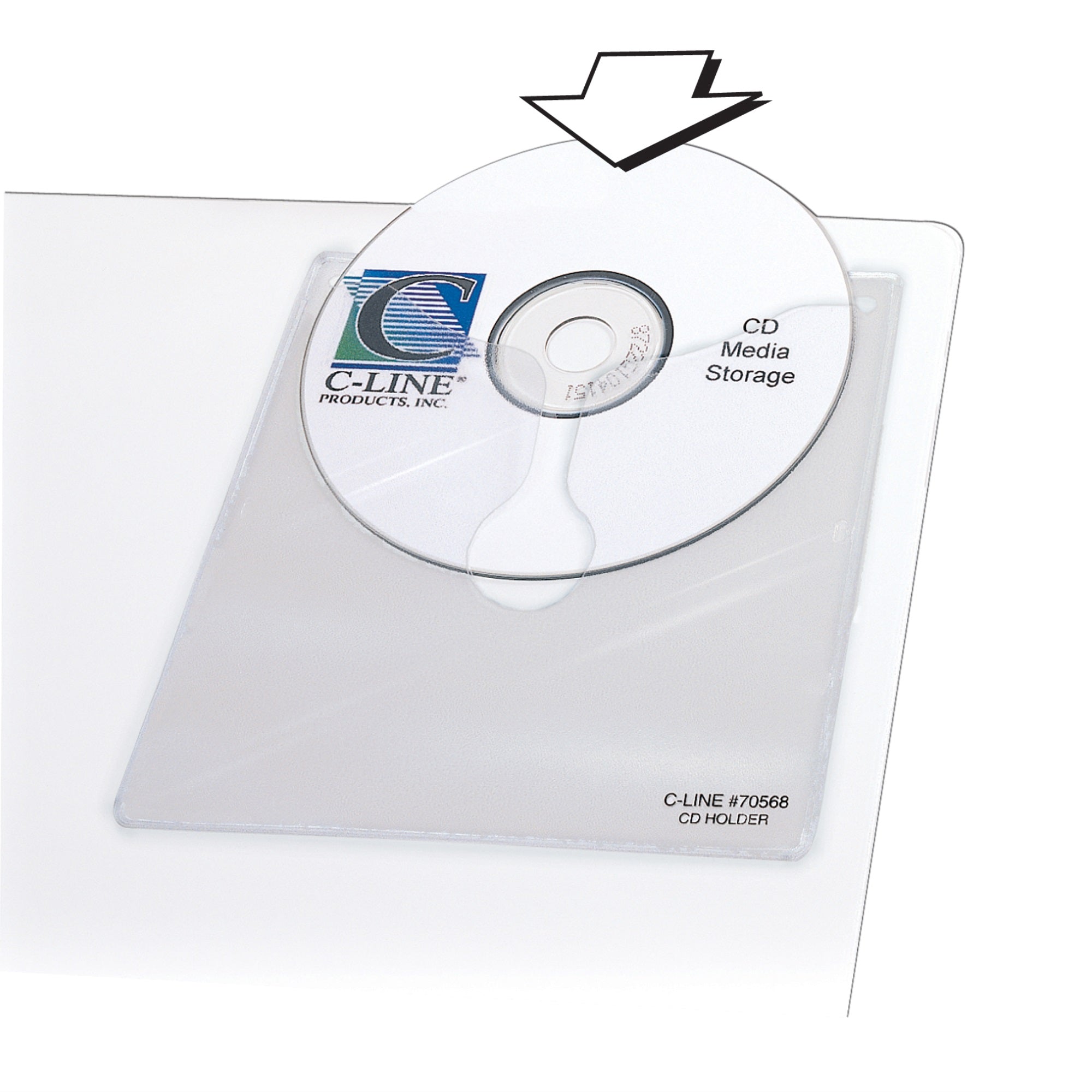Self-Adhesive Cd Holder, 5 1/3 X 5 2/3, 10/Pk (Set Of 5 Pk)
