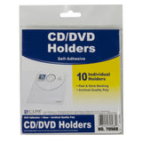 Self-Adhesive Cd Holder, 5 1/3 X 5 2/3, 10/Pk (Set Of 5 Pk)