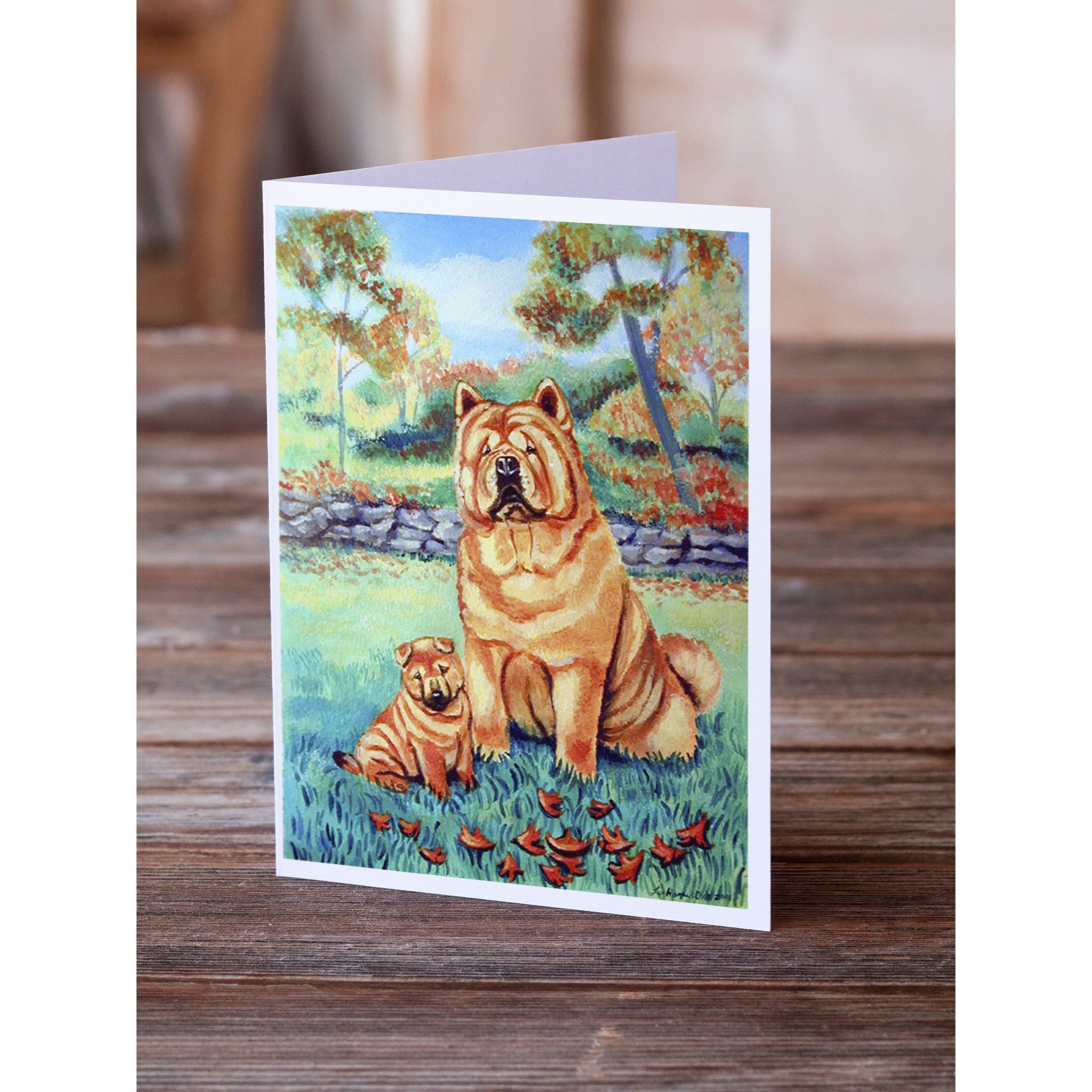 Chow Chow Momma'S Love Greeting Cards And Envelopes Pack Of 8