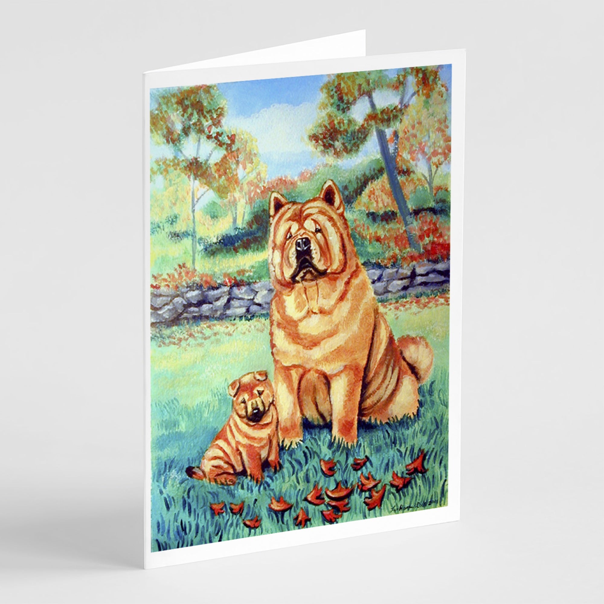Chow Chow Momma'S Love Greeting Cards And Envelopes Pack Of 8