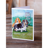 Basset Hound Double Trouble Greeting Cards And Envelopes Pack Of 8