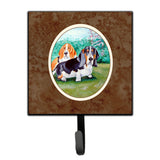Caroline'S Treasures Basset Hound Double Trouble Leash Or Key Holder 7061Sh4, Small, Multicolor