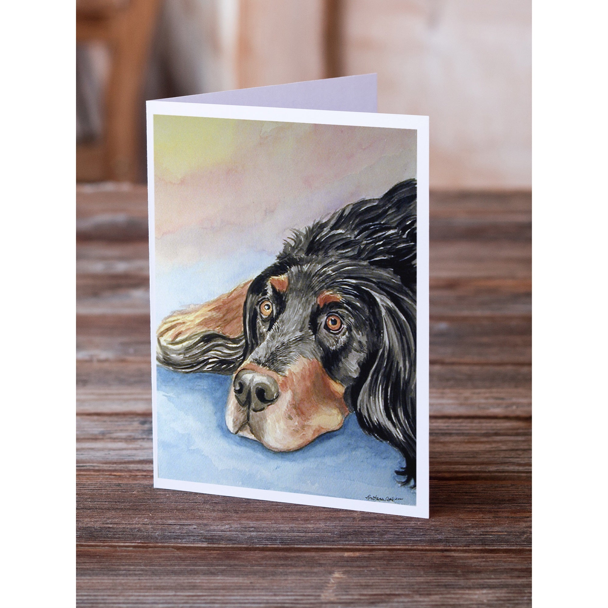 Gordon Setter Waiting On Mom Greeting Cards And Envelopes Pack Of 8