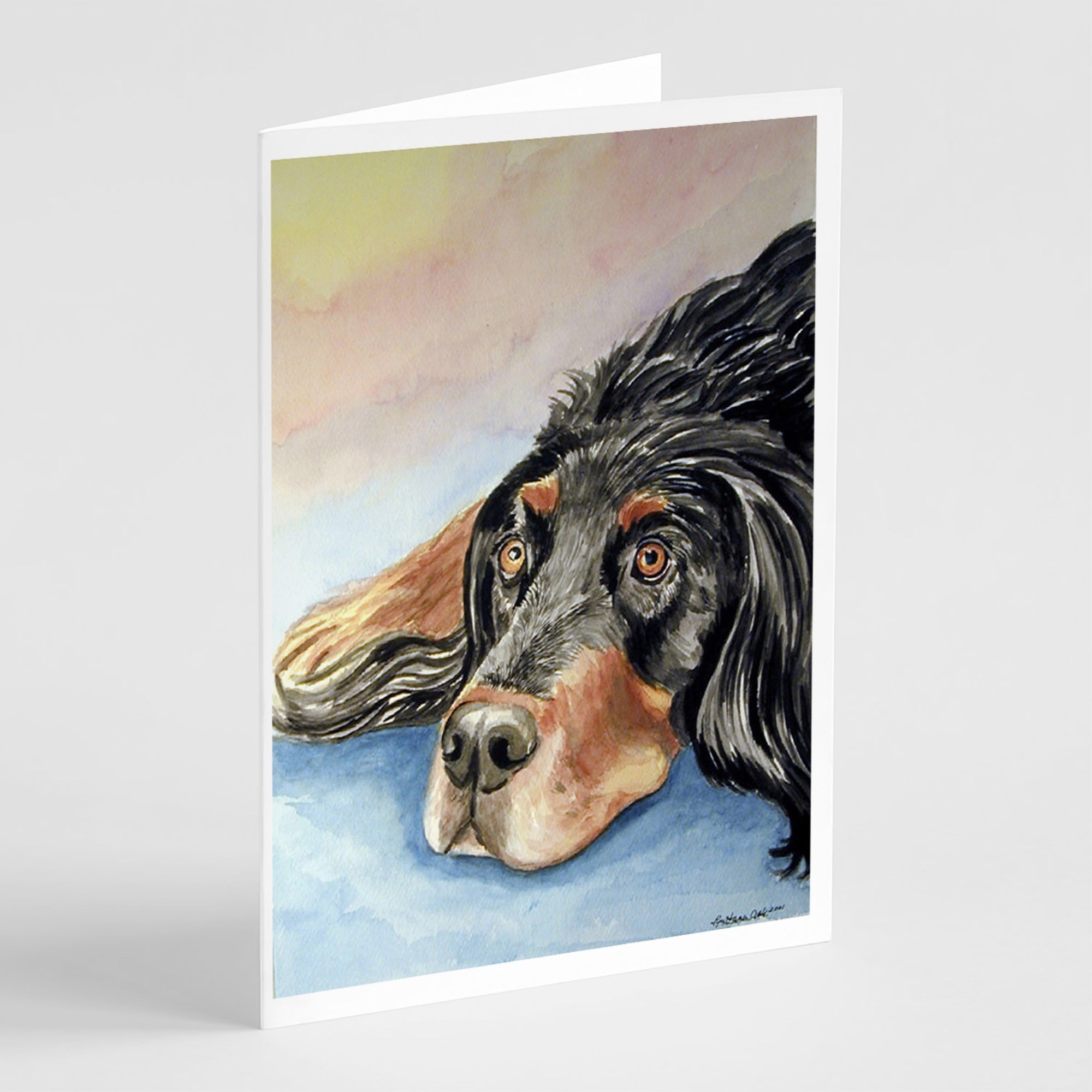 Gordon Setter Waiting On Mom Greeting Cards And Envelopes Pack Of 8