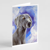 Weimaraner Azure Skies Greeting Cards And Envelopes Pack Of 8