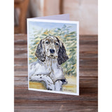 English Setter Patience Greeting Cards And Envelopes Pack Of 8