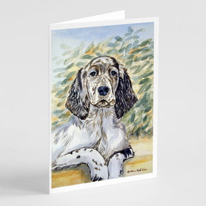 English Setter Patience Greeting Cards And Envelopes Pack Of 8