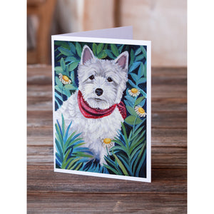 Westie Greeting Cards And Envelopes Pack Of 8