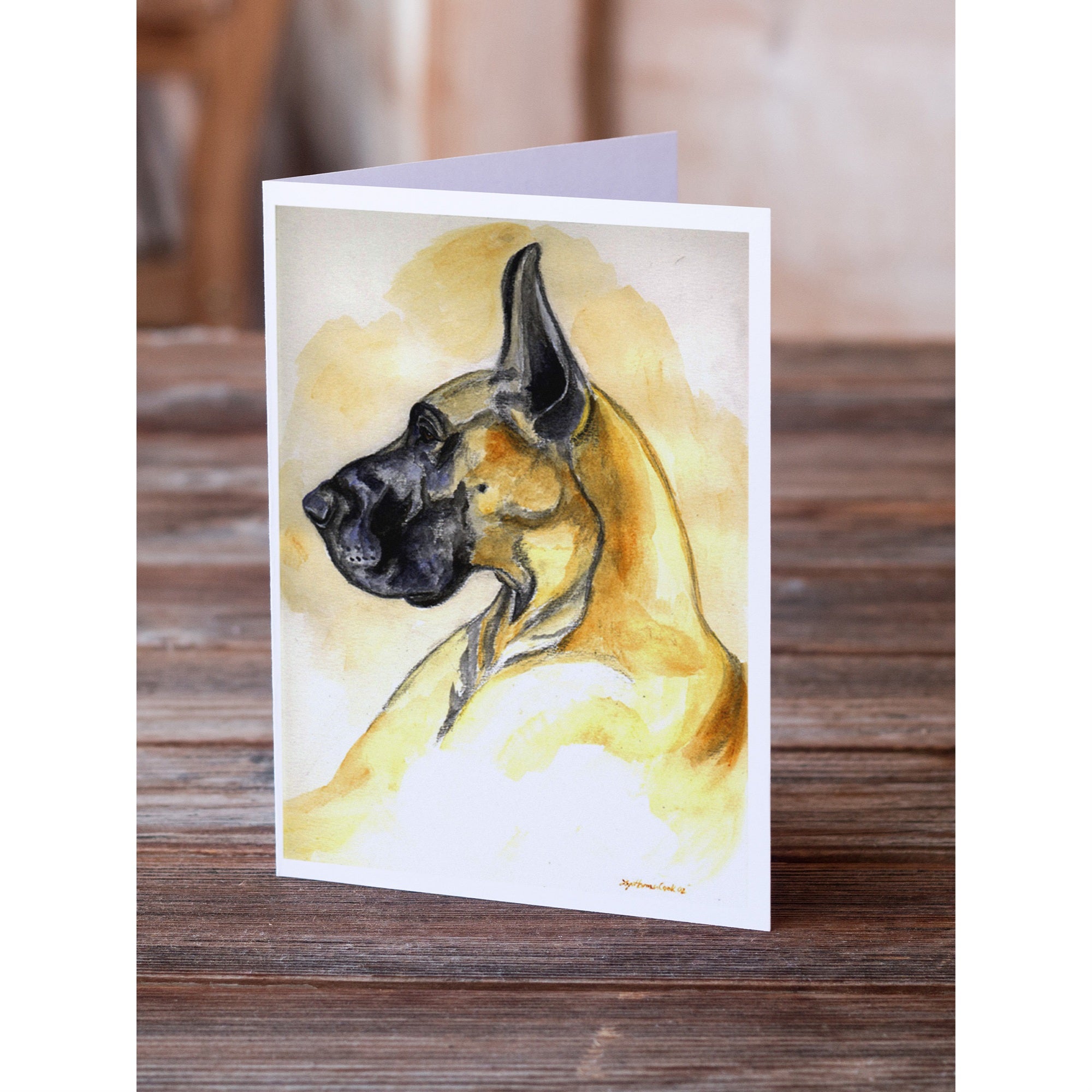 Fawn Great Dane Greeting Cards And Envelopes Pack Of 8