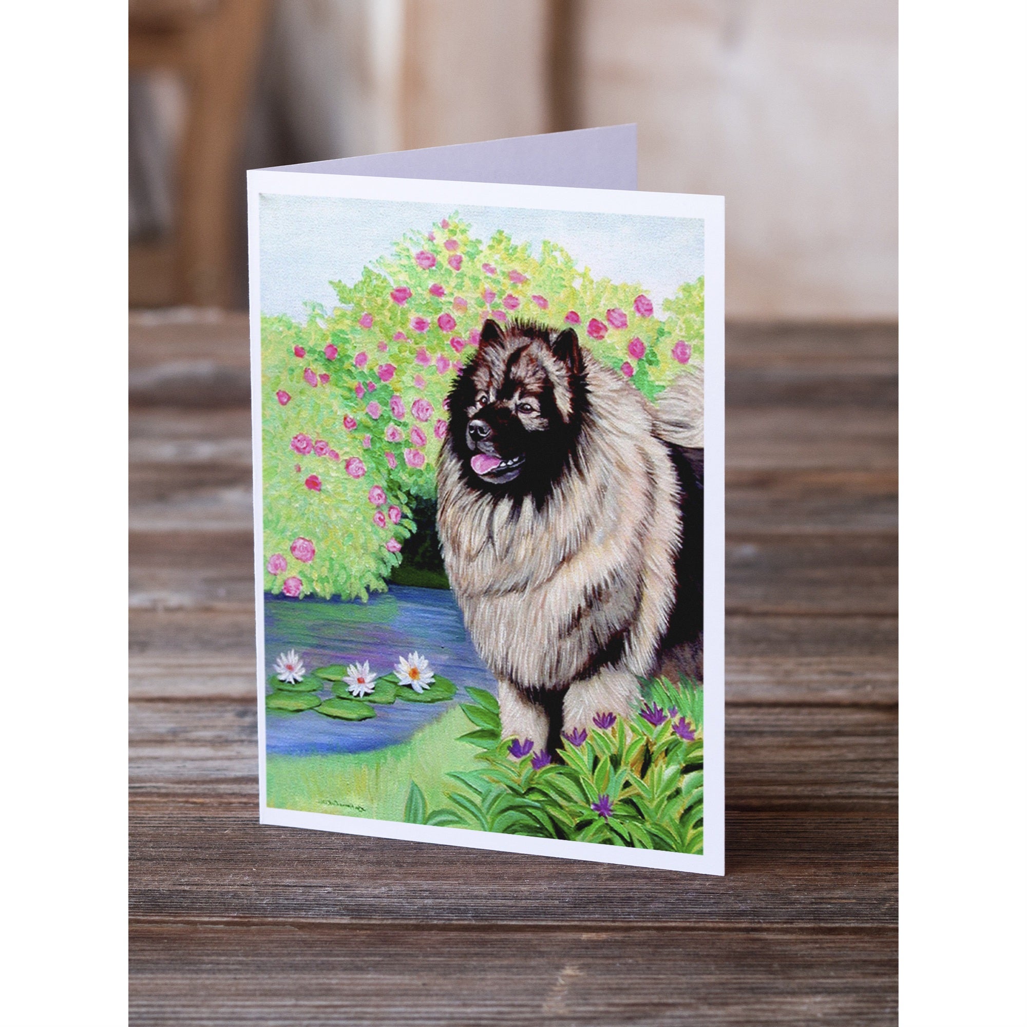 Keeshond Greeting Cards And Envelopes Pack Of 8