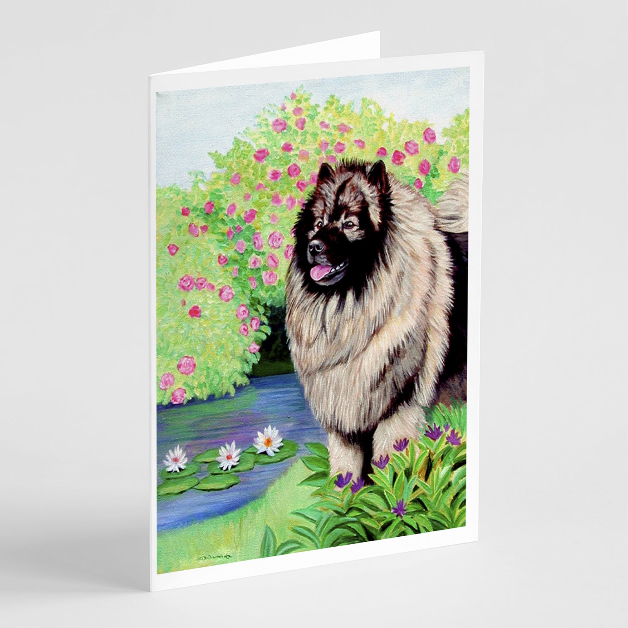Keeshond Greeting Cards And Envelopes Pack Of 8