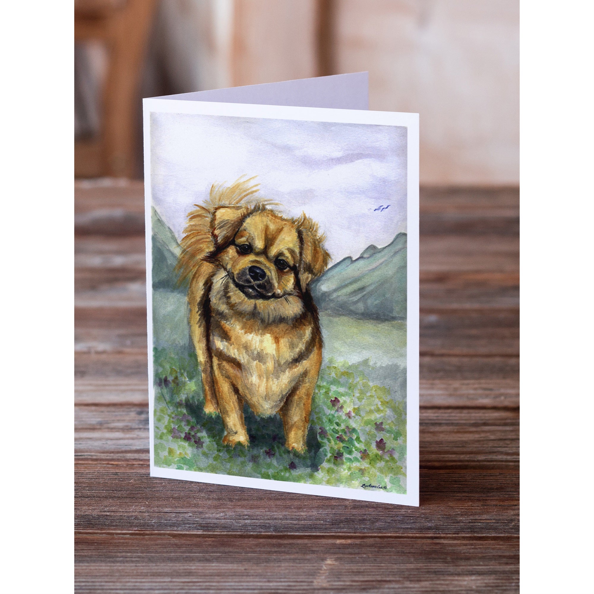 Tibetan Spaniel Greeting Cards And Envelopes Pack Of 8