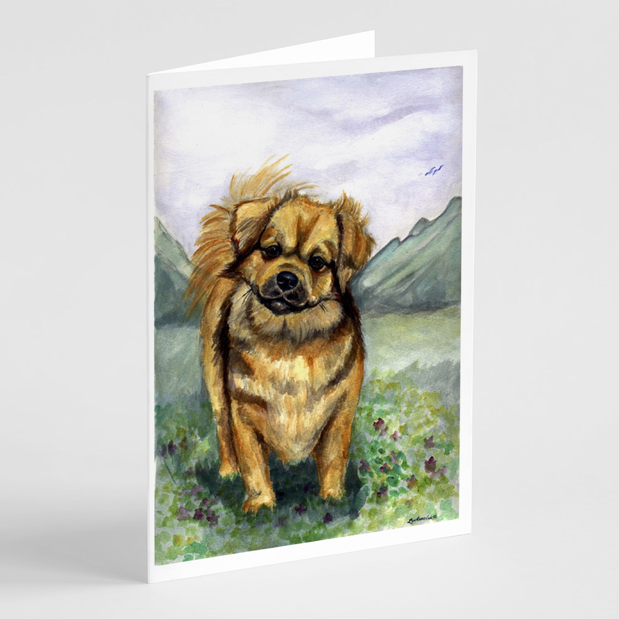 Tibetan Spaniel Greeting Cards And Envelopes Pack Of 8