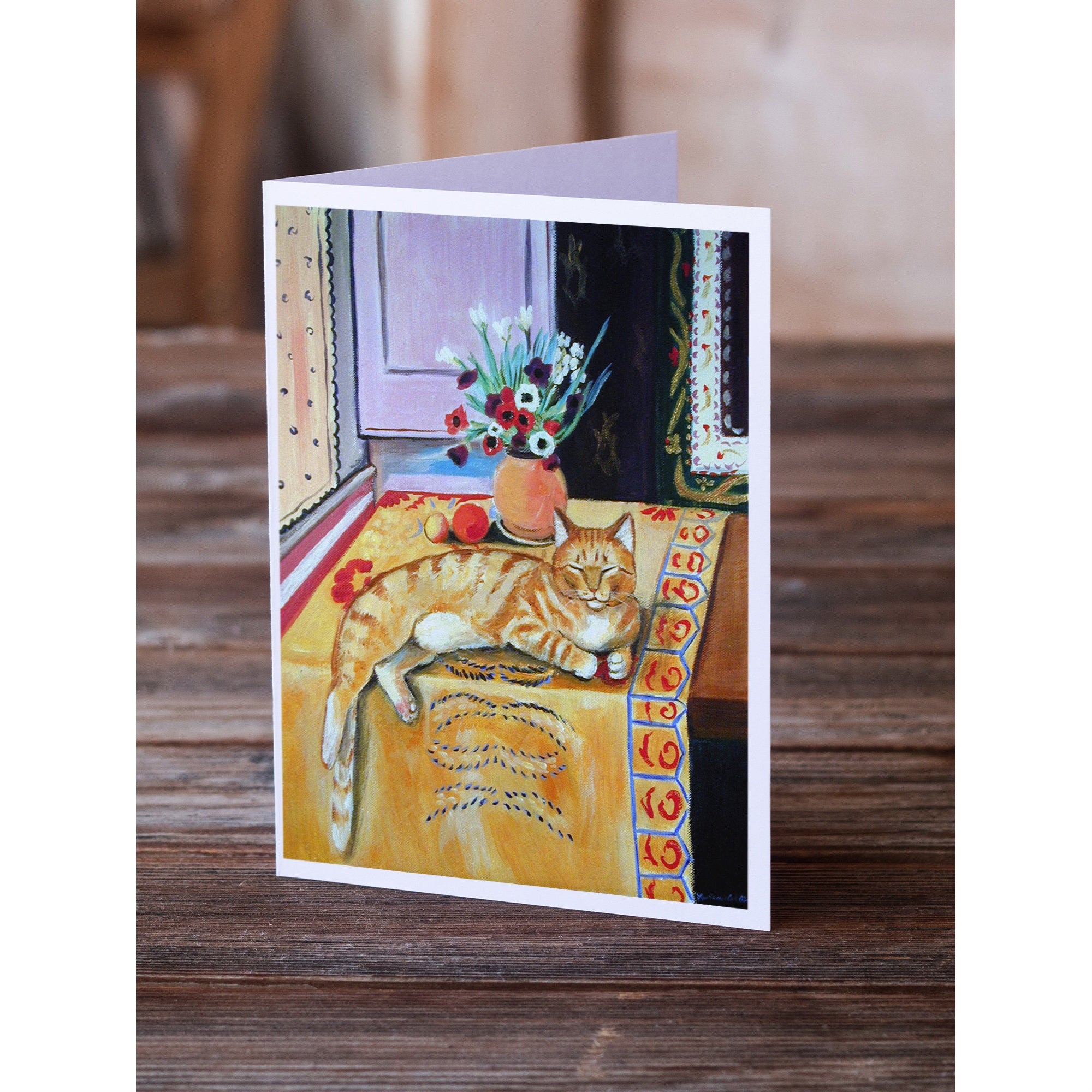 Cat Greeting Cards And Envelopes Pack Of 8