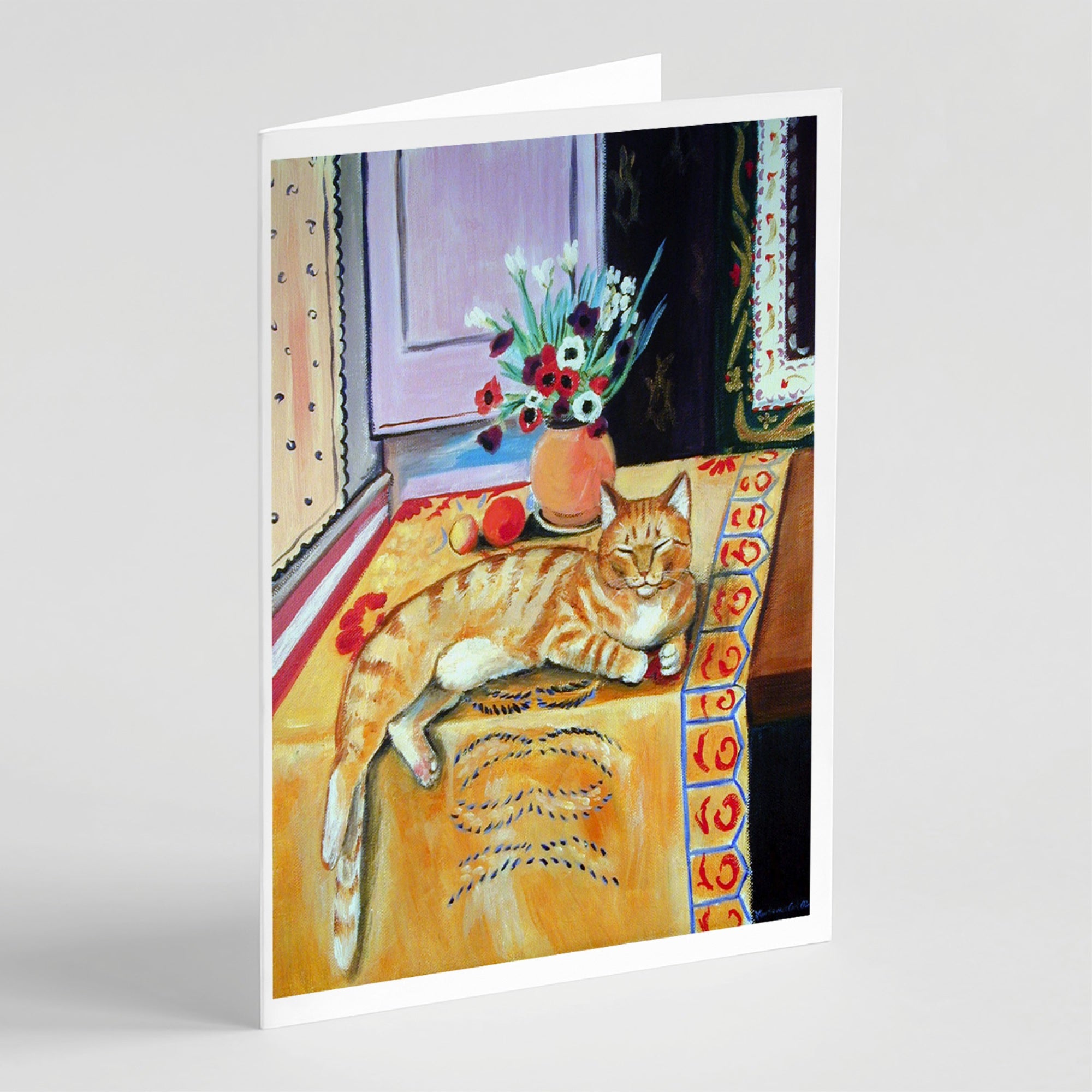 Cat Greeting Cards And Envelopes Pack Of 8