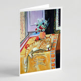 Cat Greeting Cards And Envelopes Pack Of 8