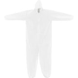 Global Industrial Disposable Microporous Coverall Elastic Hood White Large 25/Case