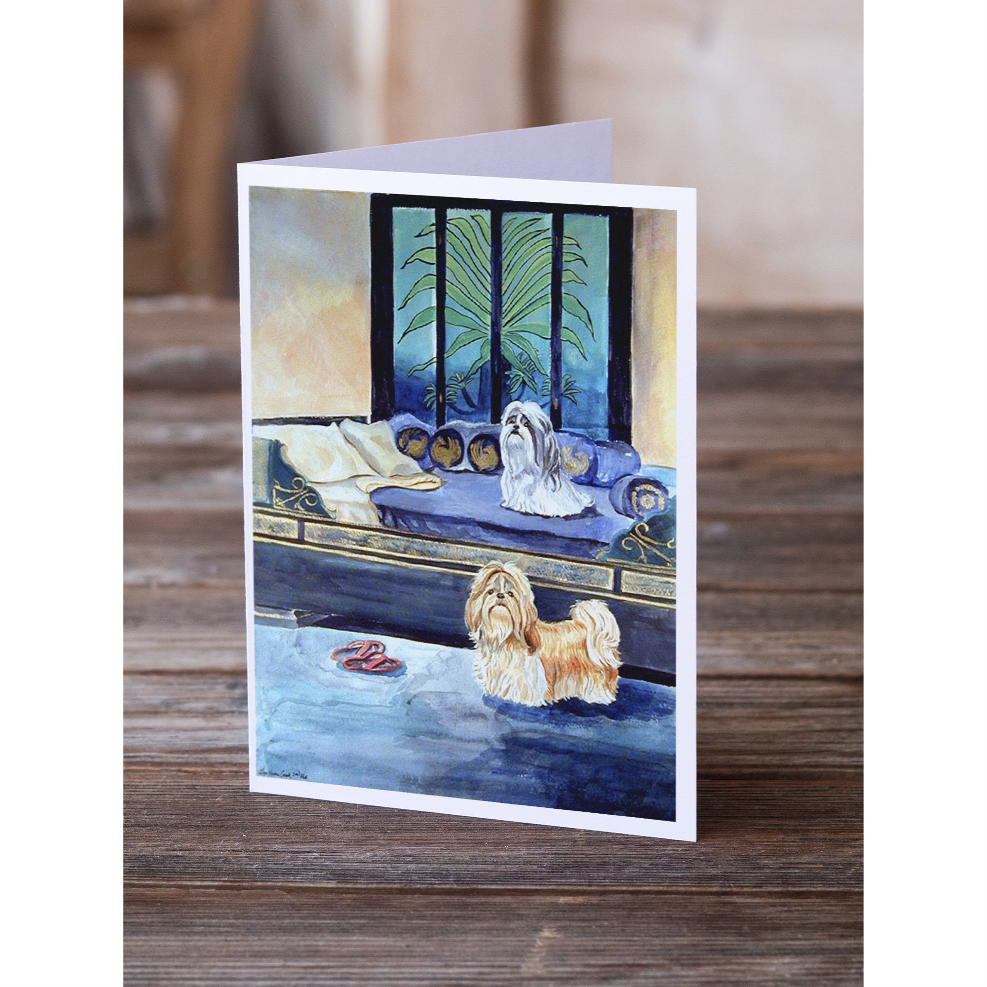 Shih Tzu Double Trouble Greeting Cards And Envelopes Pack Of 8