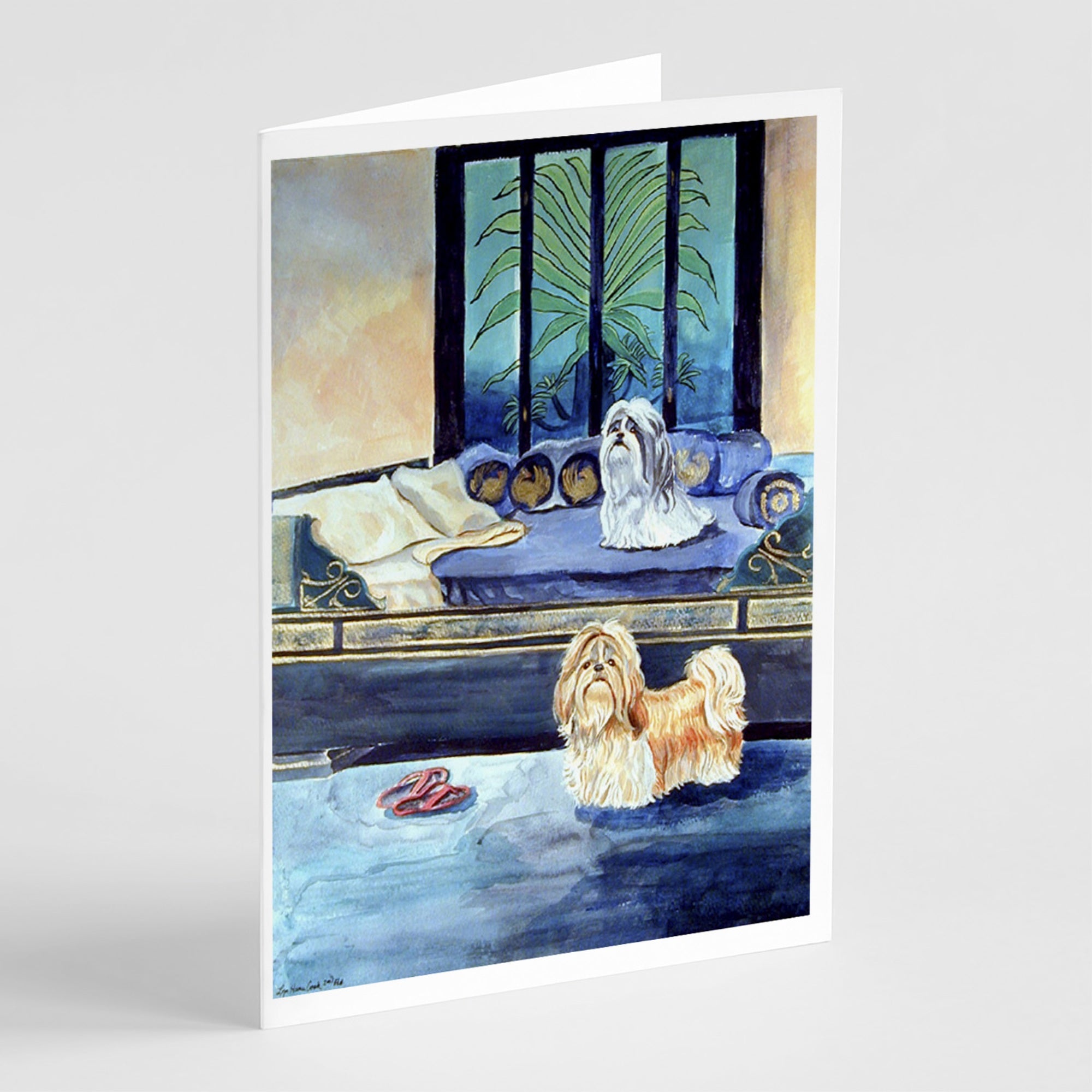 Shih Tzu Double Trouble Greeting Cards And Envelopes Pack Of 8