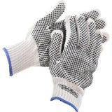 Global Industrial™ Pvc Dot Knit Gloves Double-Sided Black X-Large 12 Pairs