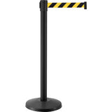 Global Industrial Retractable Belt Barrier 40 Black Post 7-1/2 Black/Yellow Belt Qty 2