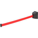 Global Industrial Magnetic Retractable Belt Barrier Black Case W/15 Red Belt