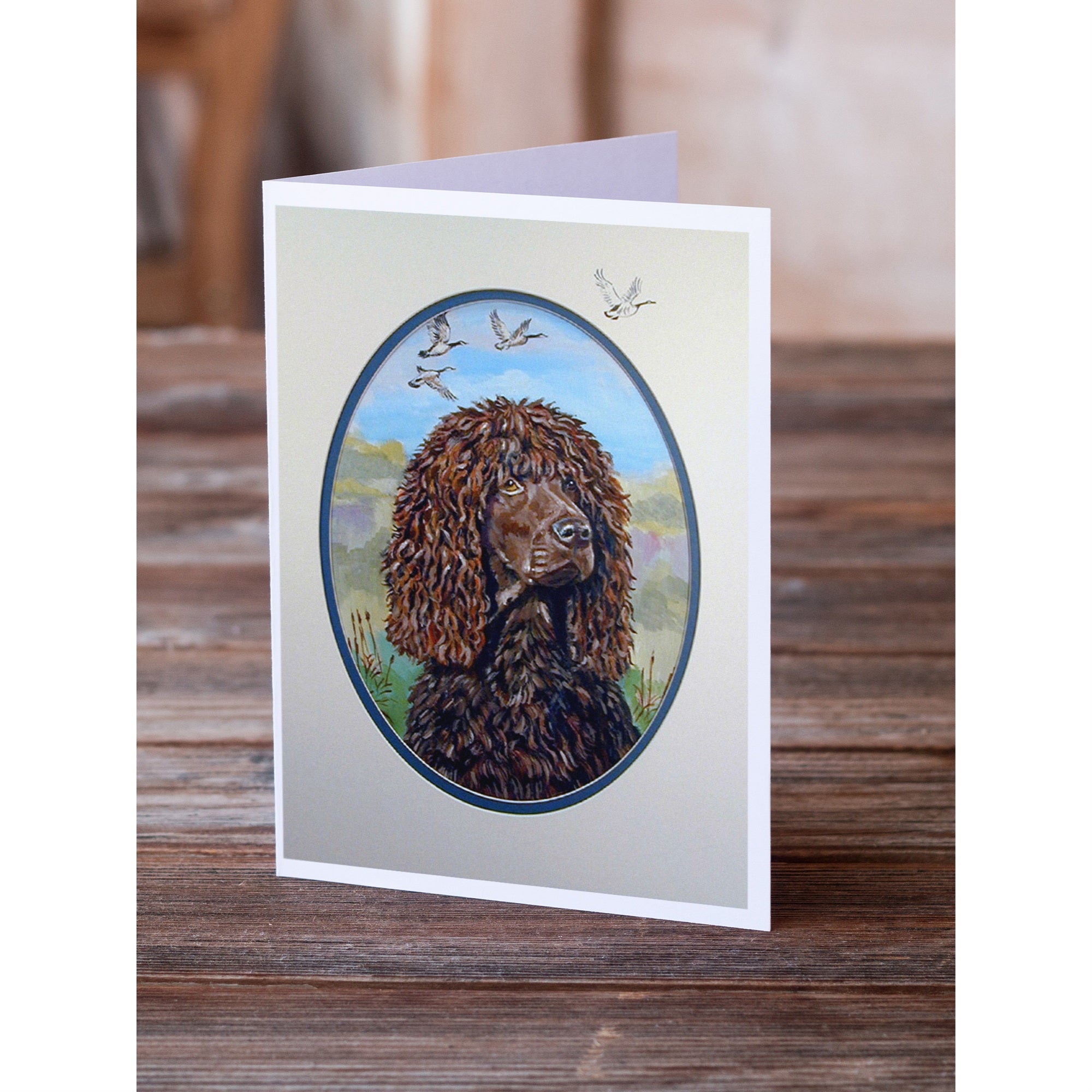 Irish Water Spaniel Greeting Cards And Envelopes Pack Of 8