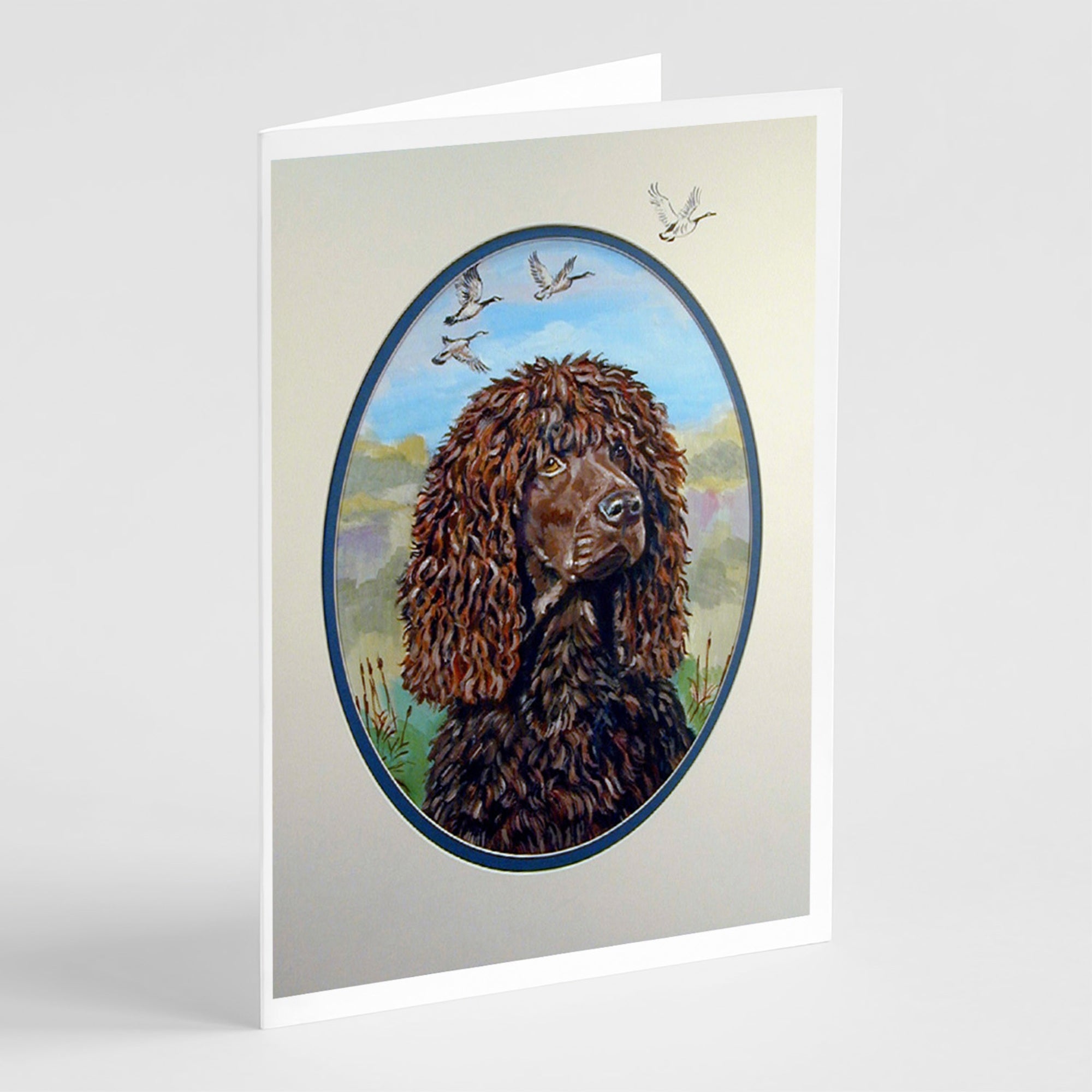 Irish Water Spaniel Greeting Cards And Envelopes Pack Of 8